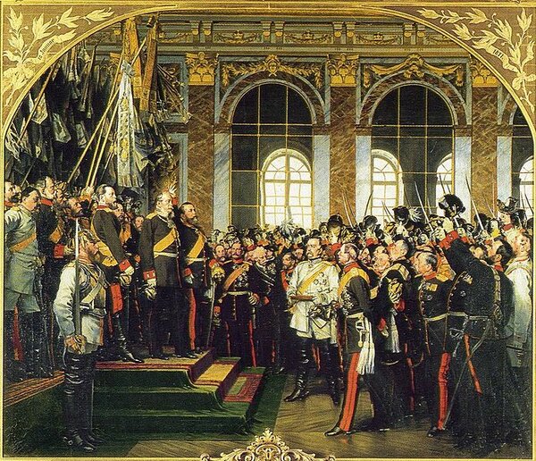 Ausrufung des Deutschen Reiches im Spiegelsaal von Versailles