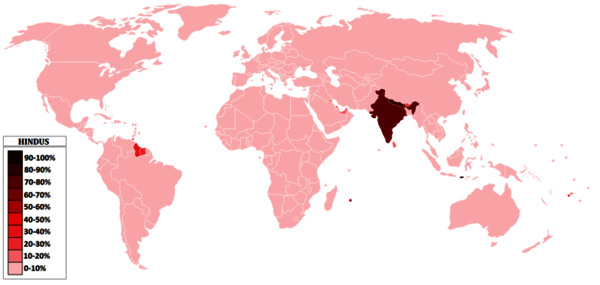Verbreitung Hinduismus