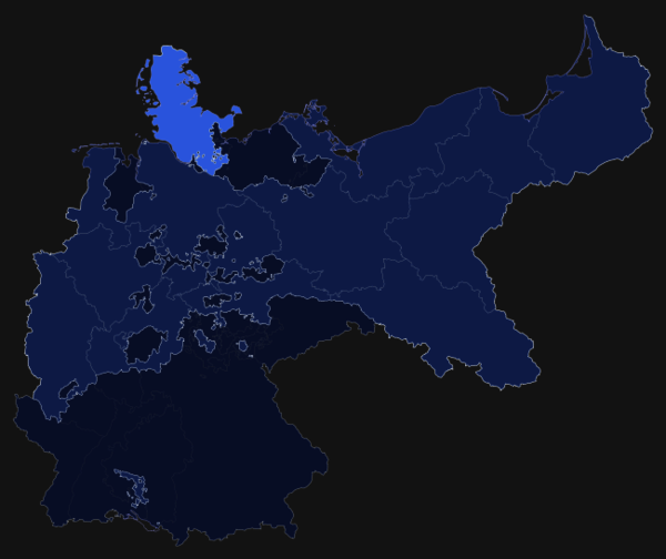 Karte Schleswig-Holstein und Preußen