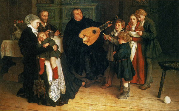 Martin Luther mit seiner Familie