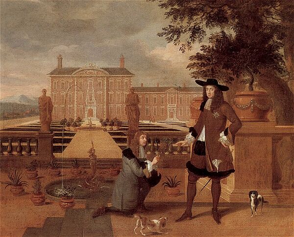 John Rose präsentiert Karl II. die erste in England gezogene Ananas