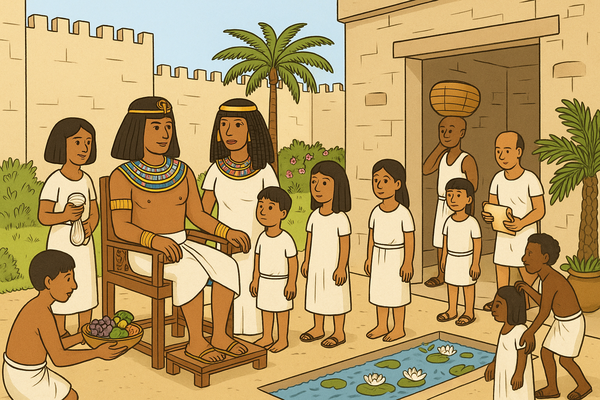 Pharao mit Familie
