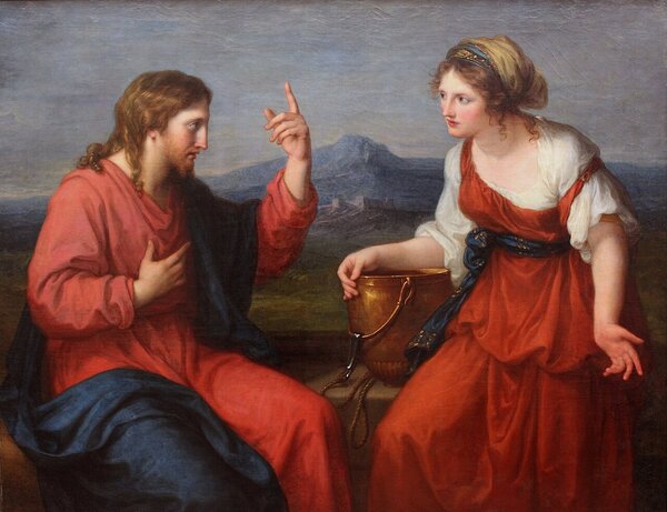 Angelika Kauffmann: Christus und die Samariterin am Brunnen Klassizistische religiöse Malerei