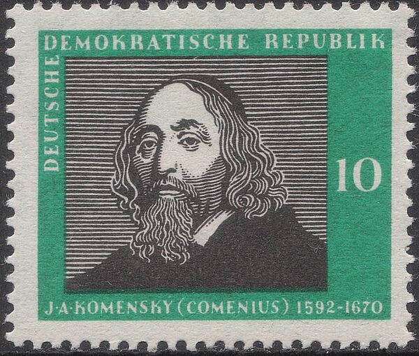 DDR-Briefmarke zum 300. Todestag von Johann Amos Comenius