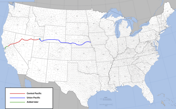 Route Eisenbahn Amerika