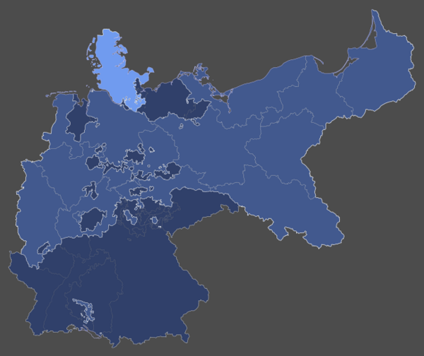 Karte Schleswig-Holstein und Preußen