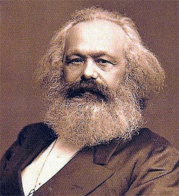 Karl Marx auf einem Foto des Jahres 1875