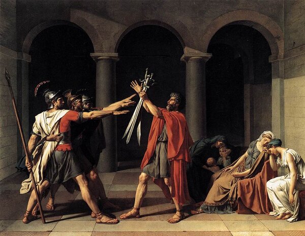 Gemälde des Klassizismus Der Schwur der Horatier