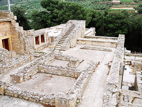 Mauern des Palastes von Knossos