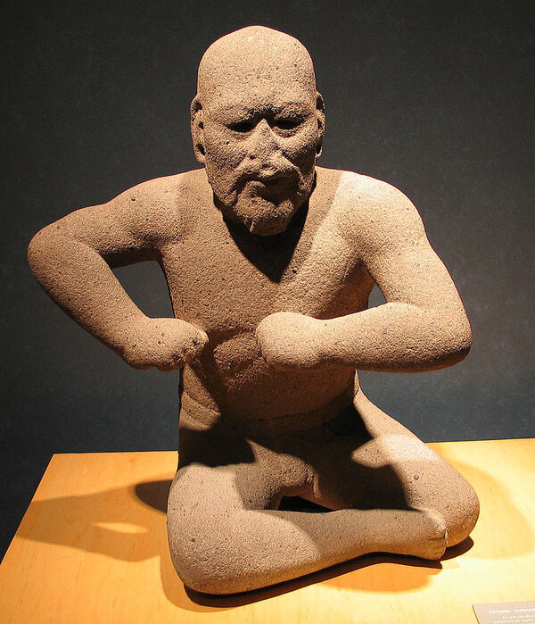 Wrestler / Ringer der Olmeken Olmekische Figur