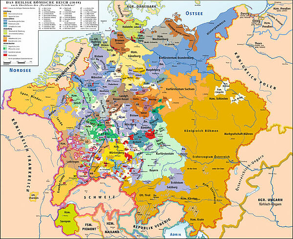 Karte Heiliges Römisches Reich 1648