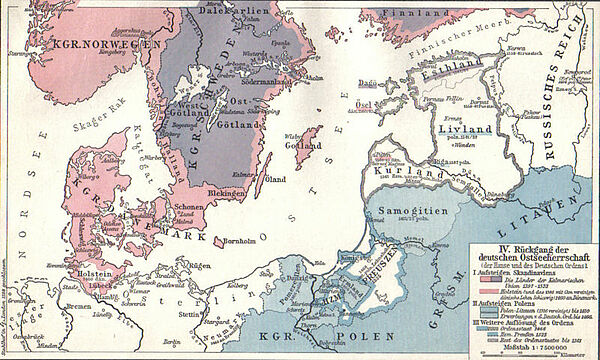 Karte Ostsee zur Zeit der Kalmarer Union