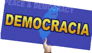 Schild "Demokratie"