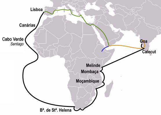 Vasco da Gama Seeweg nach Indien