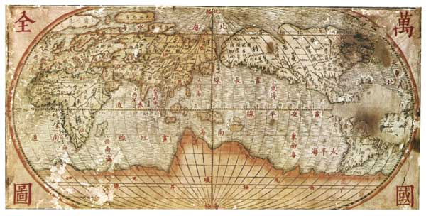 Die von Matteo Ricci erstellte Weltkarte