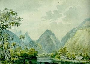 Altes Gemälde von Tahiti
