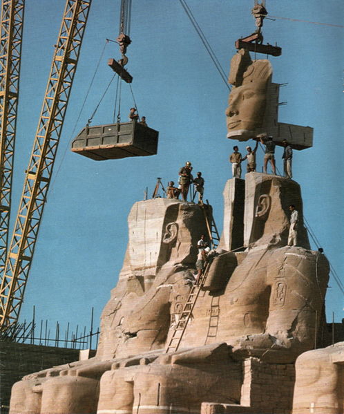 Bau am Tempel von Abu Simbel