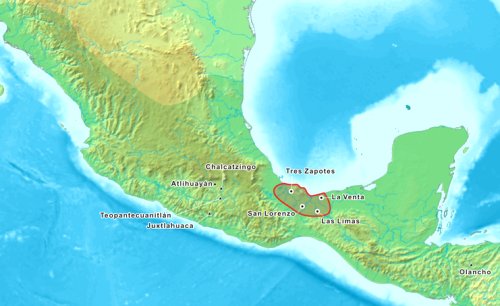 Region der Olmeken in Mittelamerika