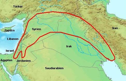 Karte Fruchtbarer Halbmond