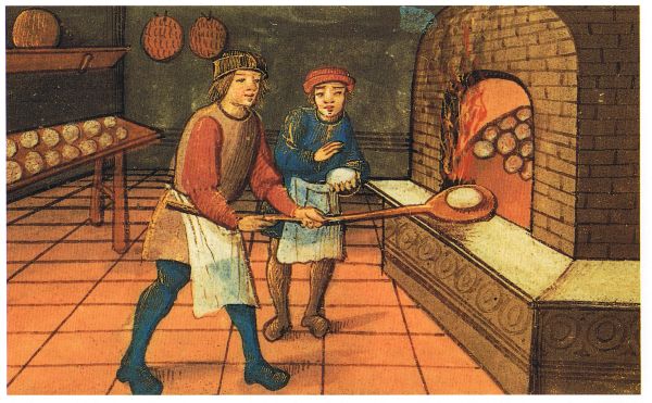 Brotbacken im Mittelalter