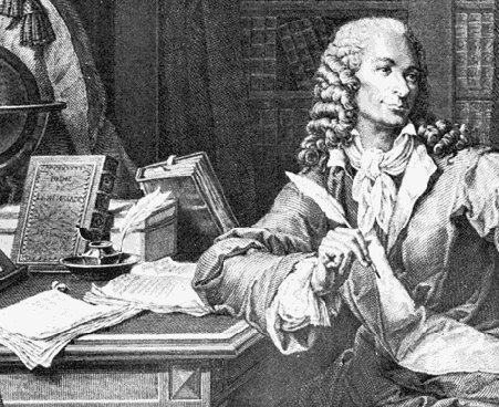 Voltaire bei der Arbeit