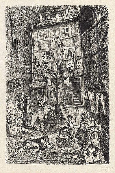Scheunenviertel gemalt von Heinrich Zille