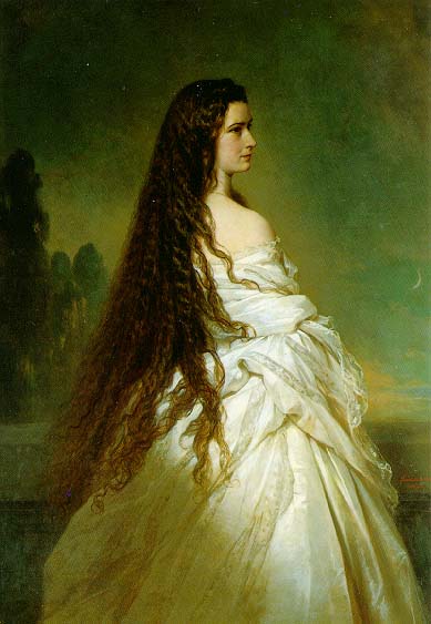 Sisi Portrait mit langen Haaren