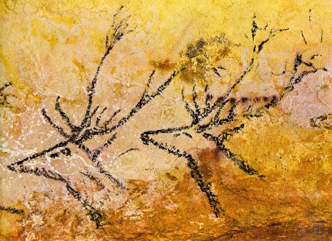 Höhlenmalereien aus Lascaux: Hirsche